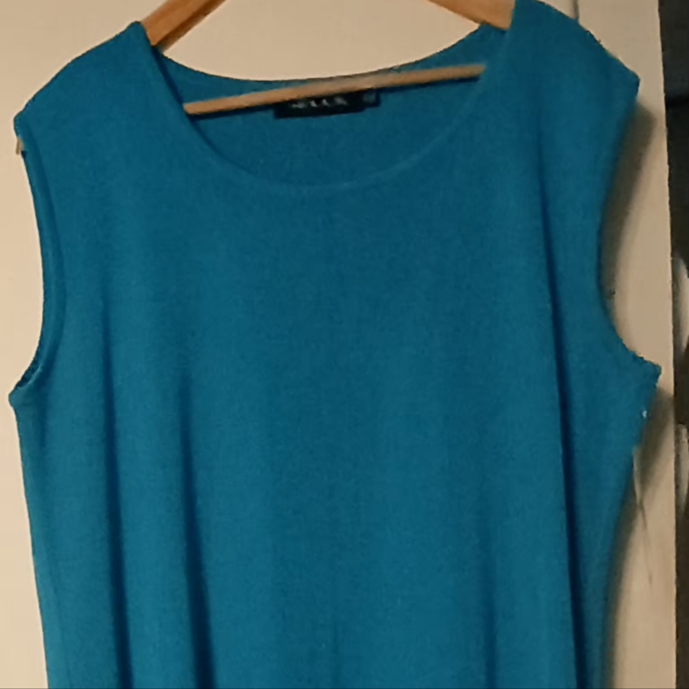 Misook Teal Knit Top